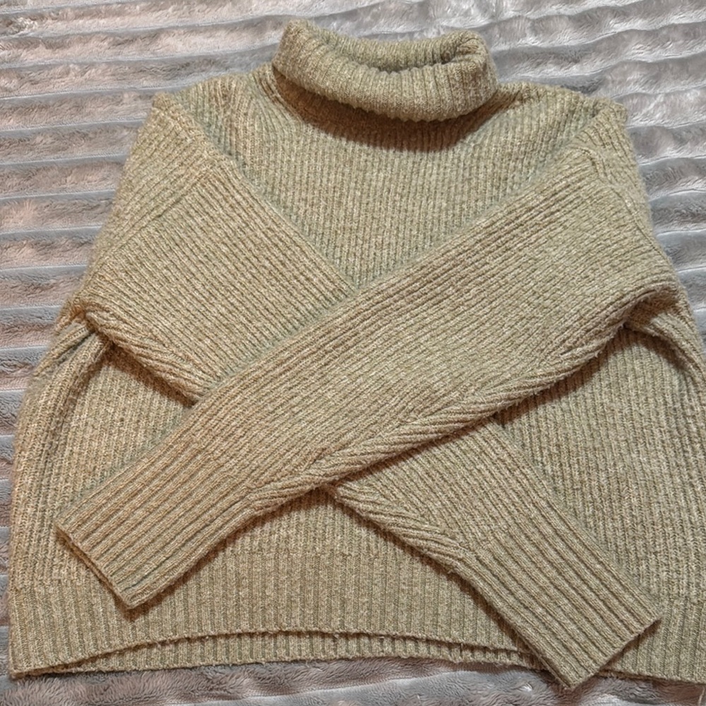 Cozy Beige Turtleneck Sweater